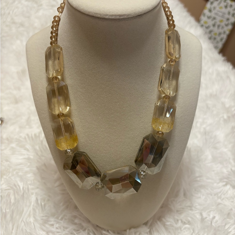 Elegant Gold and Silver Beaded Necklace